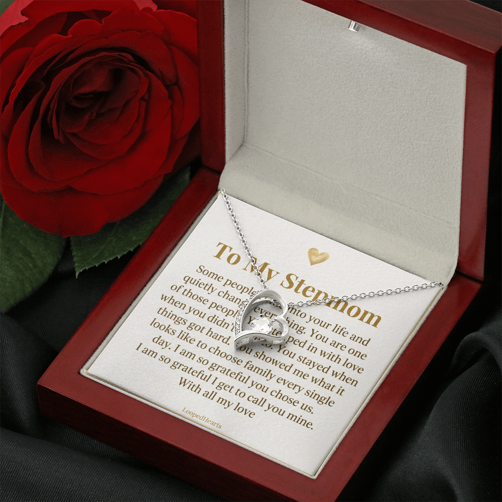 Stepmom Gift Necklace Some People Quietly Change Everything Bonus Mom