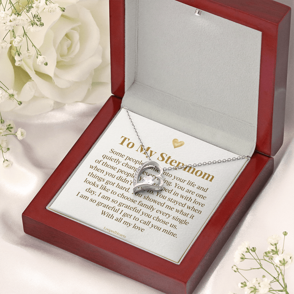 Stepmom Gift Necklace Some People Quietly Change Everything Bonus Mom