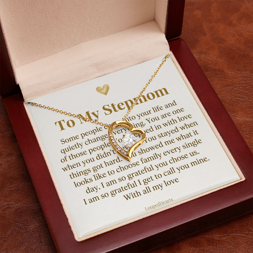 Stepmom Gift Necklace Some People Quietly Change Everything Bonus Mom