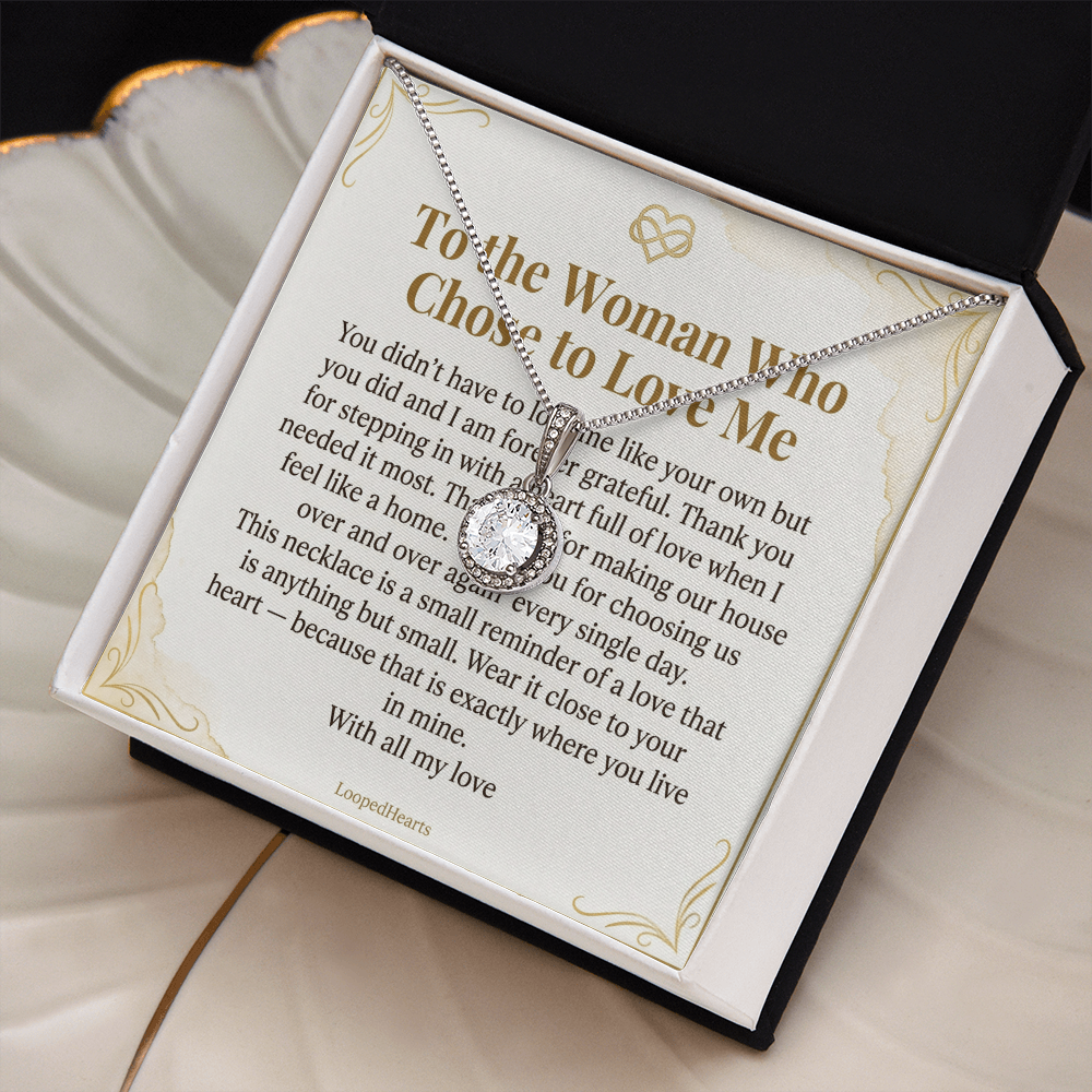 Stepmom Necklace Woman Who Chose To Love Me Bonus Mom Gift Jewelry