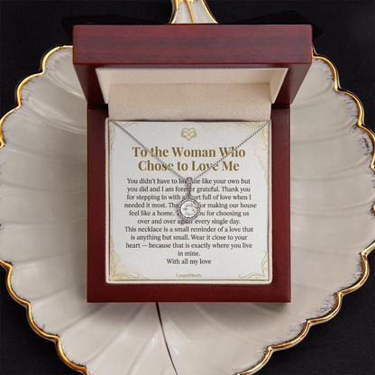 Stepmom Necklace Woman Who Chose To Love Me Bonus Mom Gift Jewelry