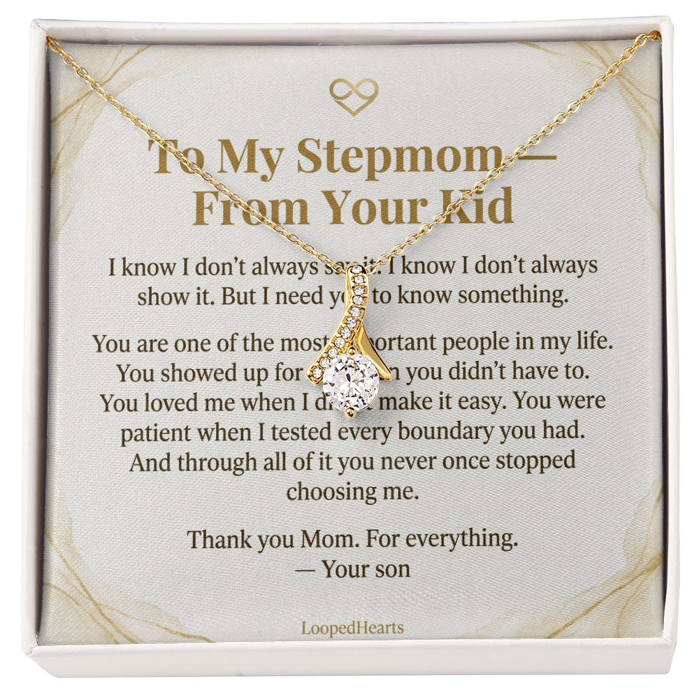 Stepmom Necklace From Your Kid Thank You Mom Gift Stepson Bonus Mom Jewelry