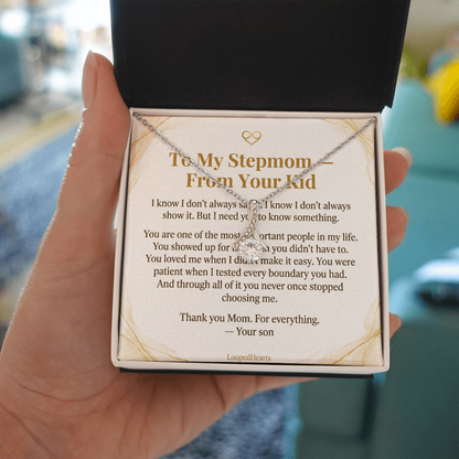 Stepmom Necklace From Your Kid Thank You Mom Gift Stepson Bonus Mom Jewelry