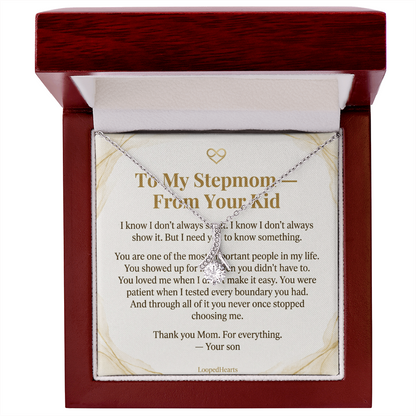 Stepmom Necklace From Your Kid Thank You Mom Gift Stepson Bonus Mom Jewelry