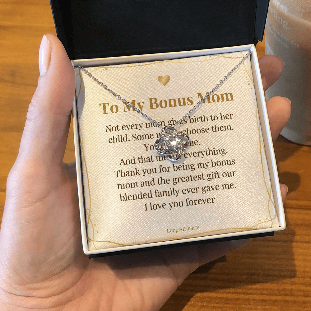 Bonus Mom Necklace Not Every Mom Gives Birth Some Moms Choose Gift