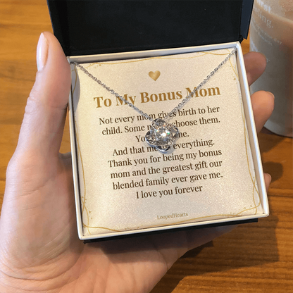 Bonus Mom Necklace Not Every Mom Gives Birth Some Moms Choose Gift
