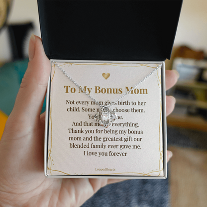 Bonus Mom Necklace Not Every Mom Gives Birth Some Moms Choose Gift