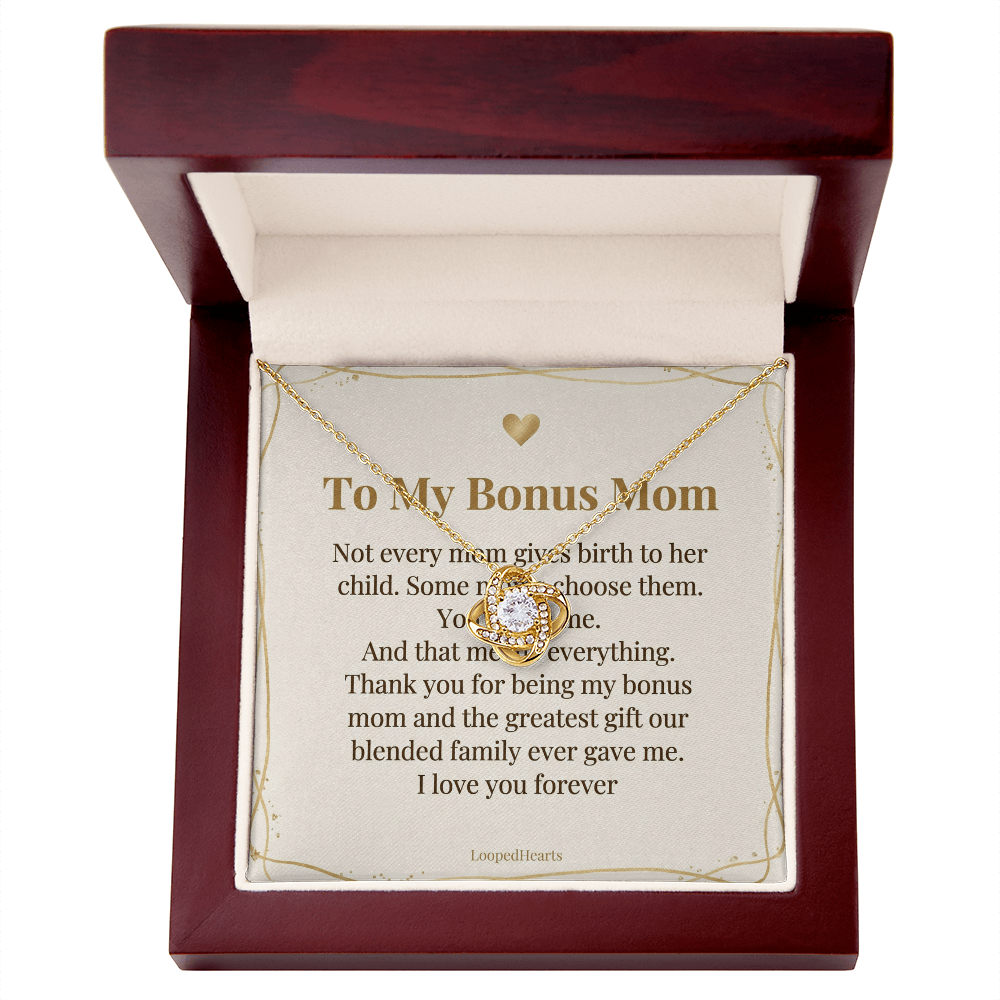 Bonus Mom Necklace Not Every Mom Gives Birth Some Moms Choose Gift