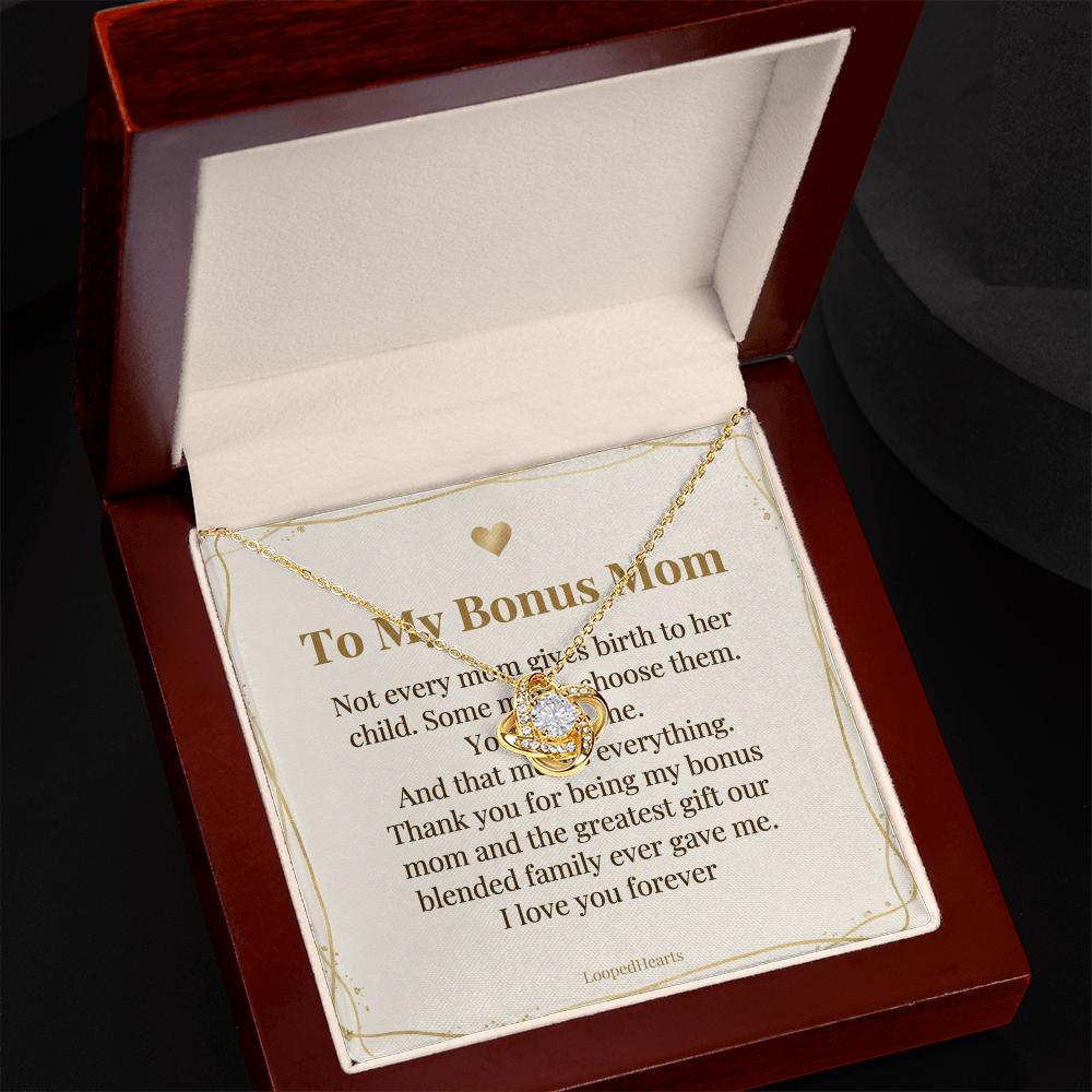 Bonus Mom Necklace Not Every Mom Gives Birth Some Moms Choose Gift