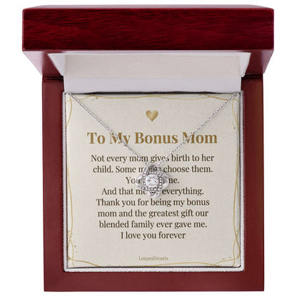Bonus Mom Necklace Not Every Mom Gives Birth Some Moms Choose Gift