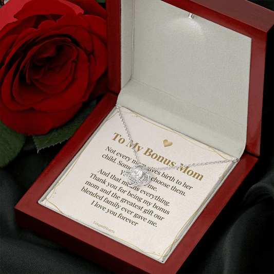 Bonus Mom Necklace Not Every Mom Gives Birth Some Moms Choose Gift
