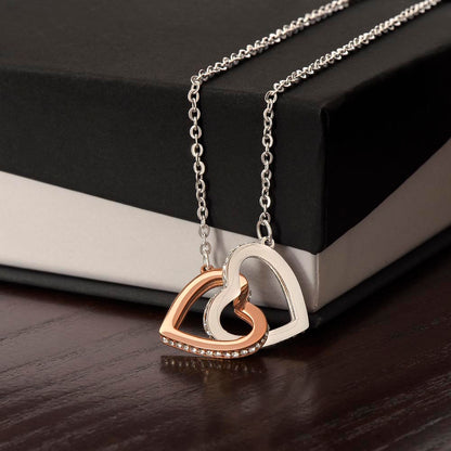 Stepmom Necklace You Didn't Have To Love Me Gift Interlocking Hearts