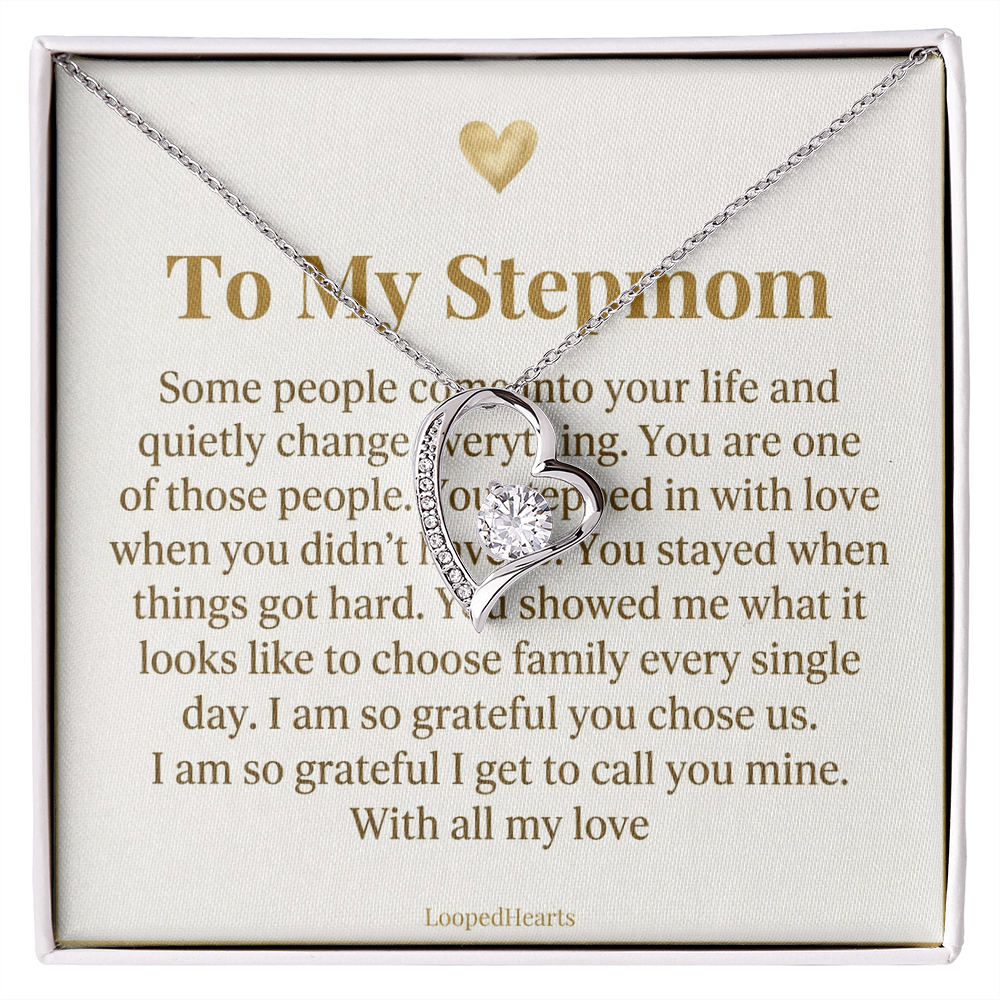 Stepmom Gift Necklace Some People Quietly Change Everything Bonus Mom