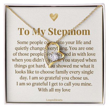 Stepmom Gift Necklace Some People Quietly Change Everything Bonus Mom